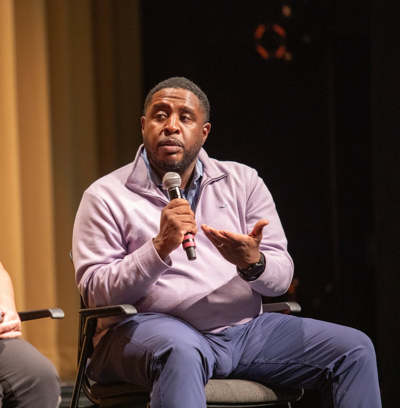 Christopher speaking on the Our Minds Matter panel